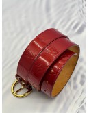 LOUIS VUITTON RED MONOGRAM VERNIS BELT 