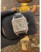 (LIKE NEW) 2024 CARTIER SANTOS DUMONT REF WSSA0022 WHITE DIAL DOMAN NUMERALS 43.5MM x 31.4MM QUARTZ WATCH -FULL SET-