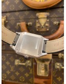 (LIKE NEW) 2024 CARTIER SANTOS DUMONT REF WSSA0022 WHITE DIAL DOMAN NUMERALS 43.5MM x 31.4MM QUARTZ WATCH -FULL SET-