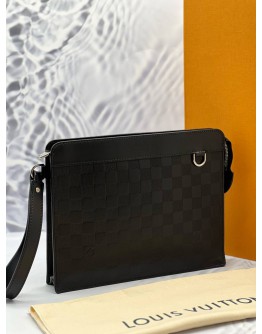 (LIKE NEW) LOUIS VUITTON DAMIER INFINI STAND POUCH -FULL SET-