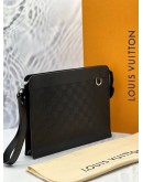 (LIKE NEW) LOUIS VUITTON DAMIER INFINI STAND POUCH -FULL SET-