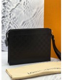 (LIKE NEW) LOUIS VUITTON DAMIER INFINI STAND POUCH -FULL SET-