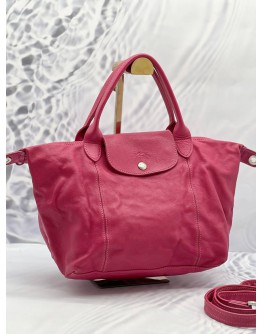 LONGCHAMP LE PLIAGE LEATHER TOP HANDLE BAG WITH STRAP