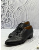 GUCCI BLACK LEATHER LOAFER DOUBLE G OXFORD SIZE 7 