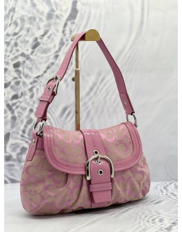 COACH SIGNATURE SHOULDER BAG IN PINK 