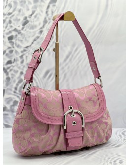 COACH SIGNATURE SHOULDER BAG IN PINK 