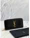 YSL SAINT LAURENT LOGO ROUND ZIPPER LONG WALLET 