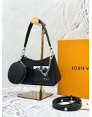 (UNUSED) 2025 LOUIS VUITTON MARELLINI SHOULDER AND CROSSBODY BAG IN BLACK EPI LEATHER -FULL SET-