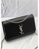 (LIKE NEW) YSL SAINT LAURENT KATE SILVER CHAIN BAG 
