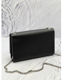 (LIKE NEW) YSL SAINT LAURENT KATE SILVER CHAIN BAG 