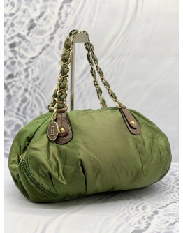 TODS NYLON CHAIN SHOULDER BAG 