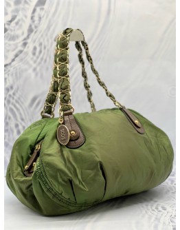 TODS NYLON CHAIN SHOULDER BAG 