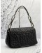 (LIKE NEW) DIOR BLACK CANNAGE LEATHER SHOULDER BAG 