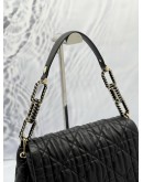 (LIKE NEW) DIOR BLACK CANNAGE LEATHER SHOULDER BAG 