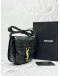 (UNUSED) 2025 YSL YVES SAINT LAURENT KAIA SMALL SATCHEL CROSSBODY BAG IN BLACK SHINY CROCODILE EMBOSSED CALFSKIN LEATHER -FULL SET-