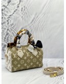 (LIKE NEW) LOUIS VUITTON MONOGRAM SPEEDY BANDOULIERE 20 KAKI BEIGE CREAM 