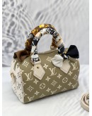 (LIKE NEW) LOUIS VUITTON MONOGRAM SPEEDY BANDOULIERE 20 KAKI BEIGE CREAM 