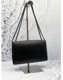 (LIKE NEW) YSL SAINT LAURENT MEDIUM KATE IN BLACK PEBBLED LEATHER CHAIN BAG
