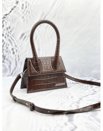 (LIKE NEW) JACQUEMUS LE CHIQUITO MOYEN IN DAREK BROWN WITH STRAP