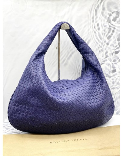 (LIKE NEW) BOTTEGA VANETA WOMAN HOBO BAG DARK PURPLE 