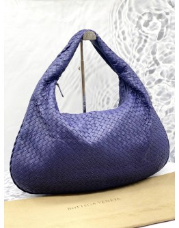 (LIKE NEW) BOTTEGA VANETA WOMAN HOBO BAG DARK PURPLE 