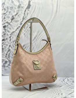 GUCCI ABBEY D RING IVORY PINK SHOULDER BAG 