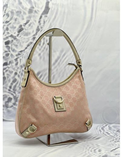 GUCCI ABBEY D RING IVORY PINK SHOULDER BAG 