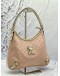 GUCCI ABBEY D RING IVORY PINK SHOULDER BAG 