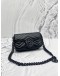 (LIKE NEW) GUCCI BLACK LEATHER GG MARMONT BELT BAG