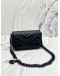(LIKE NEW) GUCCI BLACK LEATHER GG MARMONT BELT BAG