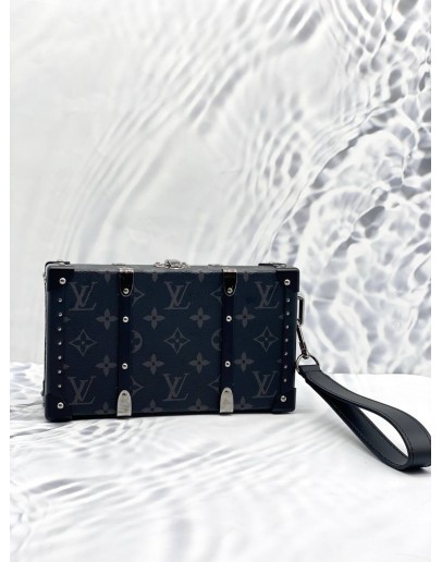 (LIKE NEW) LOUIS VUITTON BLACK MONOGRAM ECLIPSE CLUTCH BAG 