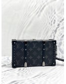 (LIKE NEW) LOUIS VUITTON BLACK MONOGRAM ECLIPSE CLUTCH BAG 