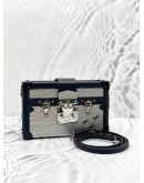 (LIKE NEW) LOUIS VUITTON SILVERY EPI PETITE MALLE WITH STRAP