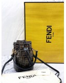 (BRAND NEW) FENDI MON TRESOR BROWN LEATHER MINI BAG -FULL SET-