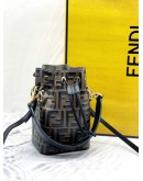 (BRAND NEW) FENDI MON TRESOR BROWN LEATHER MINI BAG -FULL SET-