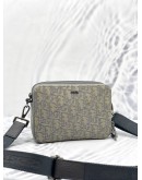 (LIKE NEW) CHRISTIAN DIOR OBLIQUE CANVAS DOUBLE ZIP CROSSBODY POUCH 