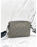 (LIKE NEW) CHRISTIAN DIOR OBLIQUE CANVAS DOUBLE ZIP CROSSBODY POUCH 