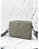 (LIKE NEW) CHRISTIAN DIOR OBLIQUE CANVAS DOUBLE ZIP CROSSBODY POUCH 