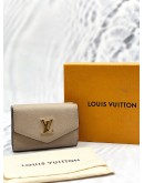 LOUIS VUITTON TRI-FOLD WALLET IN GRAYISH CALFSKIN GREY -FULL SET-