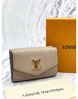 LOUIS VUITTON TRI-FOLD WALLET IN GRAYISH CALFSKIN GREY -FULL SET-