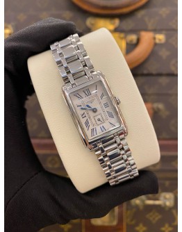 (LIKE NEW) 2024 LONGINES DOLCEVITA REF L5.255.4.71.6 WHITE DIAL ROMAN NUMERALS 20.8MM x 32MM QUARTZ WATCH