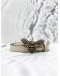 (LIKE NEW) GUCCI QUEEN MARGARET BEE THIN WHITE CREAM LEATHER BELT 