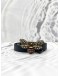 (LIKE NEW) GUCCI QUEEN MARGARET BEE THIN BLACK LEATHER BELT 