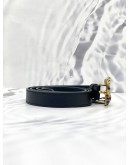 (LIKE NEW) GUCCI QUEEN MARGARET BEE THIN BLACK LEATHER BELT 
