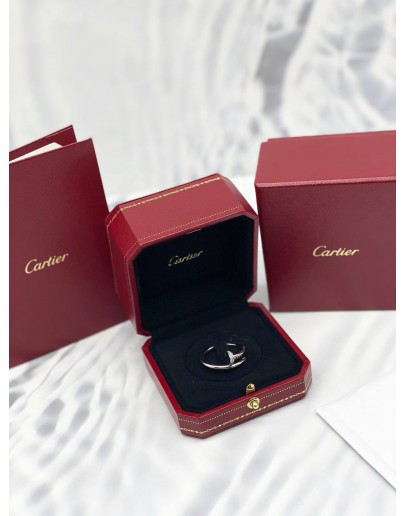 (BRAND NEW) 2024 CARTIER JUSTE UN CLOU 750 WHITE GOLD DIAMOND RING NO. 60 -FULL SET-