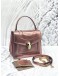 (LIKE NEW) BVLGARI PINK PATENT SERPENTI FOREVER TOP HANDLE BAG