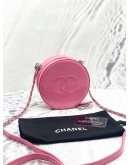 (LIKE NEW) CHANEL ROUND AS EARTH COCO MARK CHAIN HANDBAG PATENT LEATHER