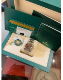 (UNUSED) 2017 ROLEX DATEJUST 31 REF 178341 HALF 18K 750 ROSE GOLD CHOCOLATE DIAMOND DIAL ROMAN NUMERALS 31MM AUTOMATIC WATCH -FULL SET-