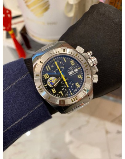 (LIKE NEW) 2011 BALL ENGINEER HYDROCARBON CHRONOGRAPH TRISTE LIMITED EDITION TO 1000 PIECES WORLDWIDE REF DC1026A-SJ-BK BLACK DIAL 43MM AUTOMATIC WATCH