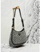 PRADA CLEO SHOULDER BAG IN BLACK SILK AND PATENT LEATHER WITH CRYSTALS